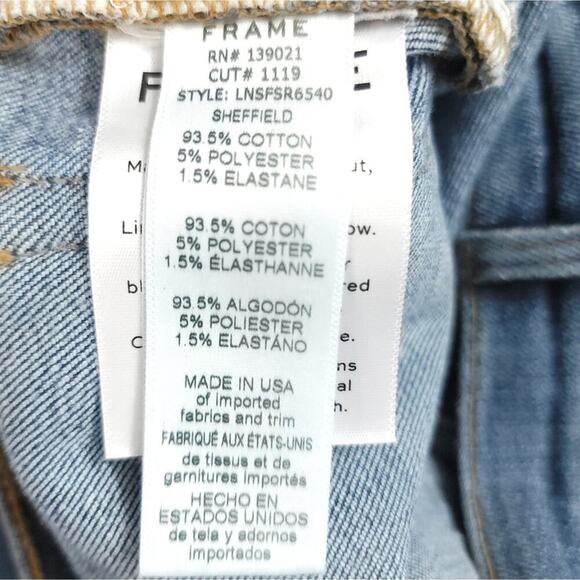 Frame Denim Straight Ankle Jeans Le Nouveau Straight Sheffield Medium Wash - Picture 10 of 12